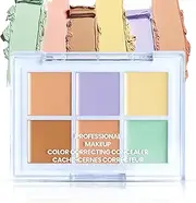 DAGEDA 6 Colors Concealer Palette, Full Coverage Smooth Color Corrector Cream, Long Lasting and Water-Proof, Multi-Functional for Face Makeup