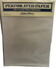 Astor Place Perforated Paper 2 Sheets 9 x 12" 14 Count Cream New!