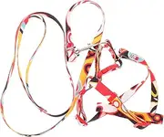 1 Set Dog Leash Puppy Kitten Harness and Leash Dog Harness and Leash Pet Walking Rope Pet Controlling Rope Red Nylon