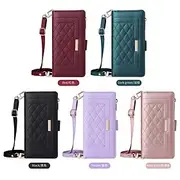 Phone Case For S24 S23 S22 S21 Ultra Plus S24 FE S21 FE A55 A35 A25 A15 5G A54 A34 A14 A73 A53 A33 A23 A13 S25 Ultra Back Cover with Stand Holder Zipper with L