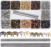 2700 Pcs Mixed Color Claw Beads Nailhead round Dome Studs Assorted Kit with Sett