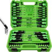 SWANLAKE 86PCS Magnetic Screwdriver Set,Includes Slotted/Phillips/Torx Mini Precision Screwdriver, Replaceable Screwdriver Bits and nut drivers With S