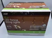 Feit Electric 12-ft LED FENCE STRING LIGHTS - Linkable- In/Outdoor - Heavy Duty