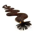 200 I Stick Tip Body Wave Wavy Micro Ring Remy Human Hair Extension Medium Brown