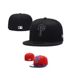 MLB 尺寸帽 費城費城人 PHILADELPHIA PHILLIES 刺繡棒球帽 男女通用 平沿不可調 全封嘻哈帽 運