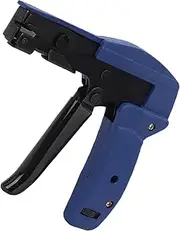 Cable Tie Gun, Blue Chrome Vanadium Alloy Steel Fastening Tool for 2.2-4.8mm Width Cable Tie, Metal Housing with Ergonomic Handle for Quick Fastening and Cutting