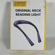 Glocusent Bendable Book Reading Neck Light USB-C Purple NWT