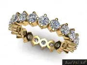 2.00Ct Round Brilliant Cut Diamond Vertical Eternity Band Ring 10K Gold G-H I1