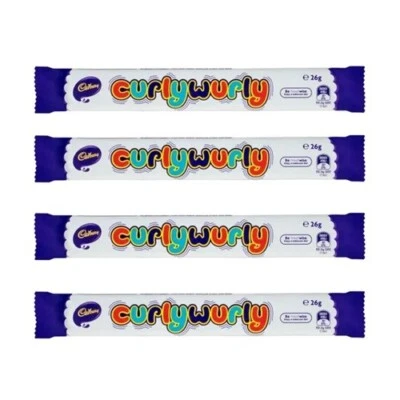 904166 4 x 26g PACKETS CADBURY CURLY WURLY CHOCOLATE BAR