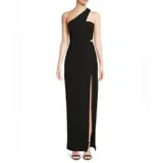 AIDAN MATTOX One Shoulder Front Slit Maxi Dress Size 6