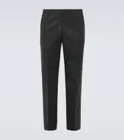 [Prada] Prada Wool flannel cropped straight pants UK 34 grey