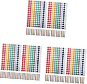 LALAFINA 3sets Adhesive Round Dot Stickers Sorting Markers for Office Multiple Colors Easy Peel Stick No Residue 10sheets*3