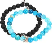 [AOKWAWALIY] Beads Bracelet Husband Beaded Men Couples Couple Wrist Chain Initial Bracelets for Couples Friendship Wristbands Couples Bracelets Couple Wrist Jewelries Magnet