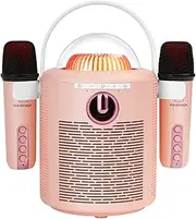 WinBridge Karaoke Machine for Kids Adults, Portable Bluetooth Speaker with Two Wireless Microphone, Mini Karaoke Machine with High Battery 3000mAh, Christmas Birthday Gifts for Girls Ages 4+ Year