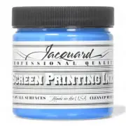 AquaPrint Pro: Vibrant Sky Blue Screen Print Ink - Water-Soluble, 4oz Jar for Pr