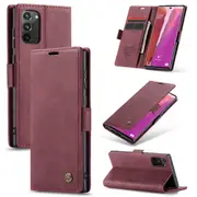 CaseMe Samsung Galaxy Note 20 Classic Folio Case Cover Note20 Skin [Wine]