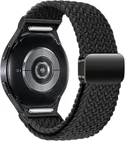 Braided Bracelet Compatible with Samsung Galaxy Watch 7/6/5/4/FE Strap 40 mm 44 mm/5 Pro/6 4 Classic, One-Click No Gap Elastic Bracelet with Magnetic for Men and Women Nylon Sports Band