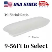 Heat Shrink Tubing Clear 1" Dia with Adhesive Wire Shrink Wrap Waterproof US