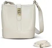 [HESHE] Leather Purses Crossbody Bags for Women Designer Ladies Shoulder Purse Satchel Handbags Small Bucket Bag