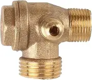 Air Compressor 3-Port Brass Threaded Check Connector Tool 10x16x20 Male Thread 3 Way Metal Compressor Check