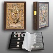 Prophila Stamp Collectors Album with 60 Black Refill Sheets Heritage Design