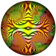 Slipmat Slip Mat 4 Pioneer or any 12" DJ Turntable Record Player BALL FRACTAL 1