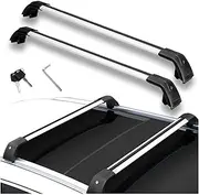 2PCS Compatible for BYD Atto 3 2022-2025 Crossbars Cross Bars Roof Rail Rack Lockable Aluminum Alloy(Silver and Black)