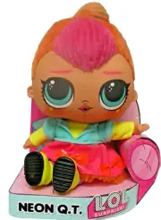 New Neon QT LOL Surprise, Soft, Huggable, Plush Girl Doll MGM Entertainment NIB