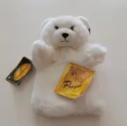 Polar Bear Hand Puppet 24K Polar Puff Vintage 1985 White *