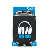 Dj Your Text Personalised - Funny Novelty Stubby Holder With Base
