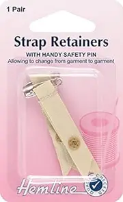 (Skin) - Hemline Shoulder Strap Retainer With Safety Pin Skin