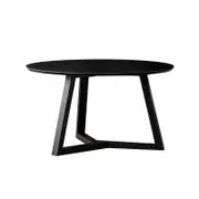 Cannes Round Hardwood Coffee Table | Black