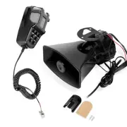 100W 12V 7 Tone Sound Car Siren Speaker Mic PA System Emergency Sound Amplifier