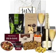 Bubbles & Nibbles Hamper. Chandon Brut Sparkling, Fig & Olive Crisps, Cheese Nibbles, Antipasto Medley, Green Olives & Quince Paste