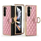 Leather Case for Samsung Z Fold 6 5 4 3 5G Shockproof With Screen Protector Ring