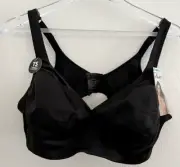 New Playtex Secrets Black Bra Women's Size 42C Wirefree Tru Support Soft Cup