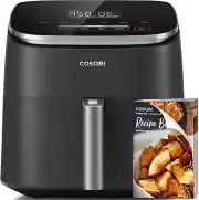 9-in-1 Air Fryer, Compact 6-Qt with Turbo Mode, Precise Temp Control