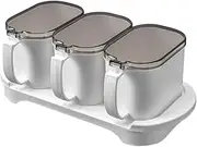 BEBEMOKO 1 Set Kitchen Spice Jars with Clear Lids Capacity Condiment Containers for Handed Use Dust and Moisture for Kitchen Organization