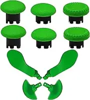 10 in 1 Metal Thumbsticks Accessories for for PS5 Edge Controller, Back Paddles Accessories Kits, Replacement Parts Adjustable Analog Thumb Stick for PS5 Edge Controller(Green)