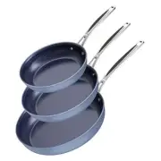 3-Piece 8”, 10”, 12” Forged Lightweight Frying Pan Set, G10 Healthy Duralon