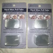 Satin Smooth Hard Wax Pull Tabs - 100 Small Tabs - For Facial Waxing Lot Of 2