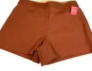 Spanx On The Go 4" inseam Bronze Glow Pull On Chino Shorts Size XL NEW