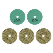 5pcs 3" Grits 2000 Premium Diamond Polishing Pads Wet/Dry for Stone Concrete