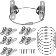 Yardwe 6Sets Secure Furniture to Wall Anchor Earthquake Resistant Tip Straps for Proofing Cold Rolled Cabinet Straps Stylish Home Safety