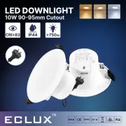 LED Downlights 90-100mm 10W Non-Dim Tri Colour CCT Changable >750lm CRI>83 240V