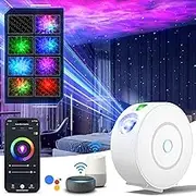 Forubar Smart Star Projector Galaxy Light for Bedroom, Smart APP & Voice Control LED Starry Sky Night Light, Rotatable and Adjustable Cloud Stars, Brightness and Time (White)
