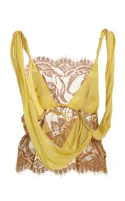 [Christopher Esber] Aluna Lace Draped Top