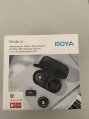 BOYA Omic-U Ultra compact Dual Channel Wireless Microphones 2.4GHz Black