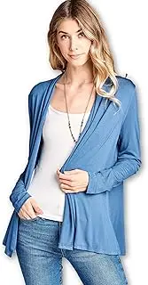 [RENEEC.] Women Casual Open Front Long Sleeve Lightweight Softest Viscose Made from Bamboo Cardigan