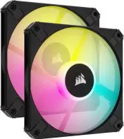 CORSAIR AF SLIM Series, AF120 RGB SLIM, 120mm X 15mm Fluid Dynamic RGB Fan x 2